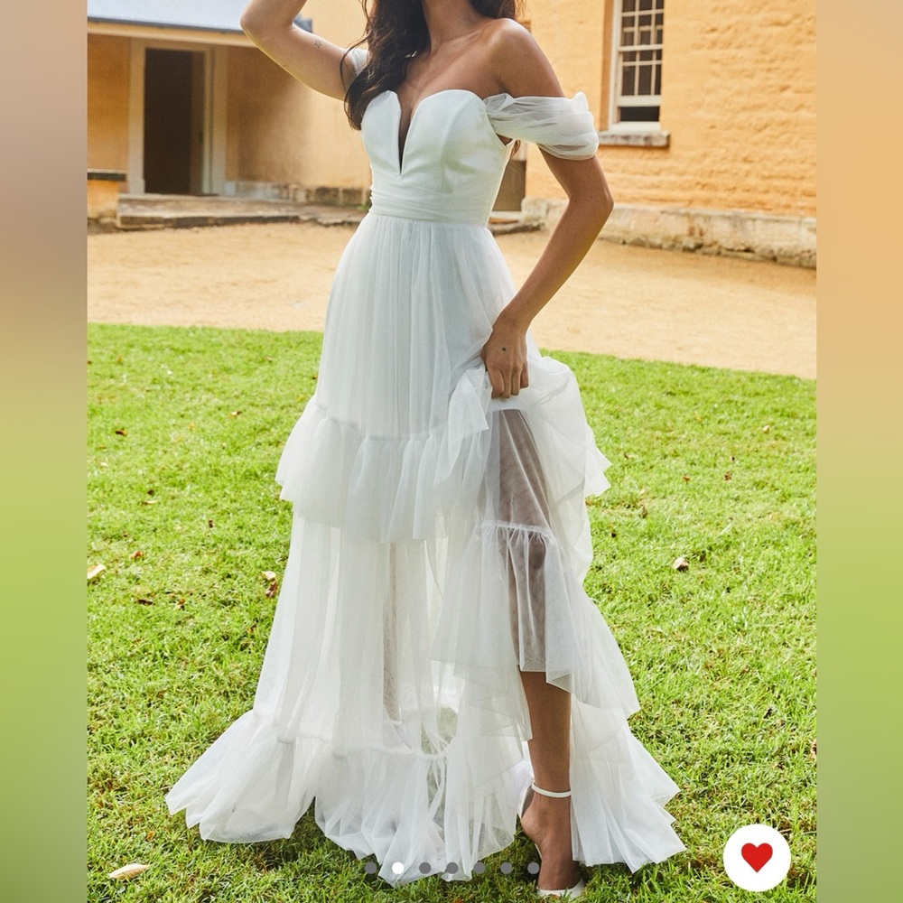 White maxi bridal dress